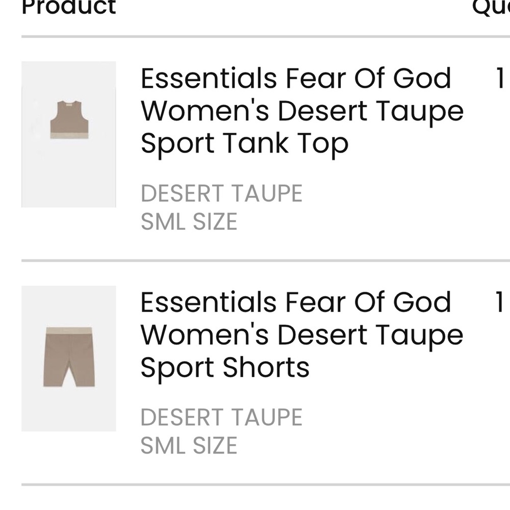 NWT FOG Essentials Work Out Set